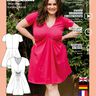 Jersey Kleid Schnittmuster Damen V-Ausschnitt Kurze Ärmel thumbnail number 5