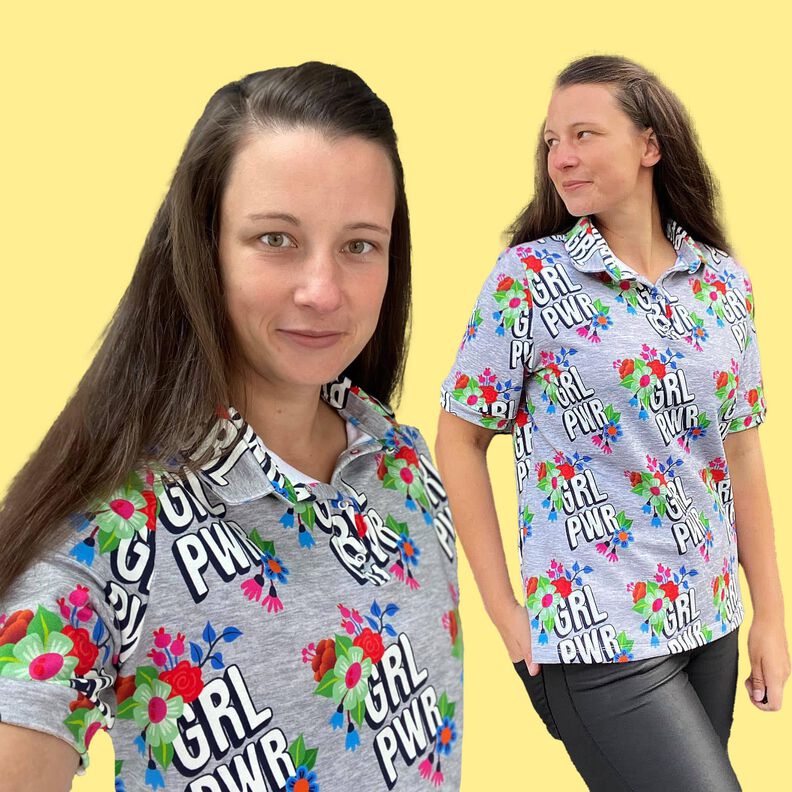 Damen Poloshirt Knopfleiste Shirt NAIK ♥ Gr. XS-XXL image number 7