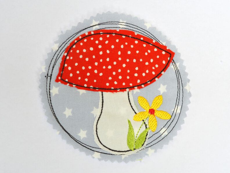 Stickdatei DOODLE Pilz 13x13cm image number 1