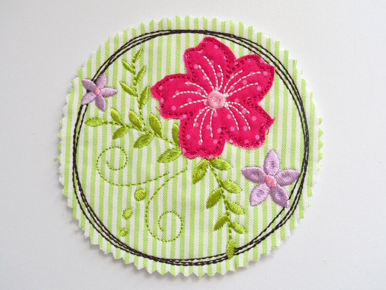 Stickdatei Blume Blumenranke Blumenbuquet doodle 10x10cm image number 2