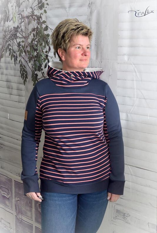 Hoodie Pullover Damen Schnittmuster Gr. 32-58 - Paco #126 image number 8