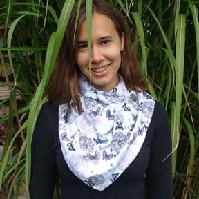 Tuch mit Knopf alle Größen nähen Knopfschal 