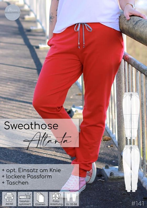 Sweathose Damen - eBook Schnittmuster Gr. 32-58 Atlanta image number 2