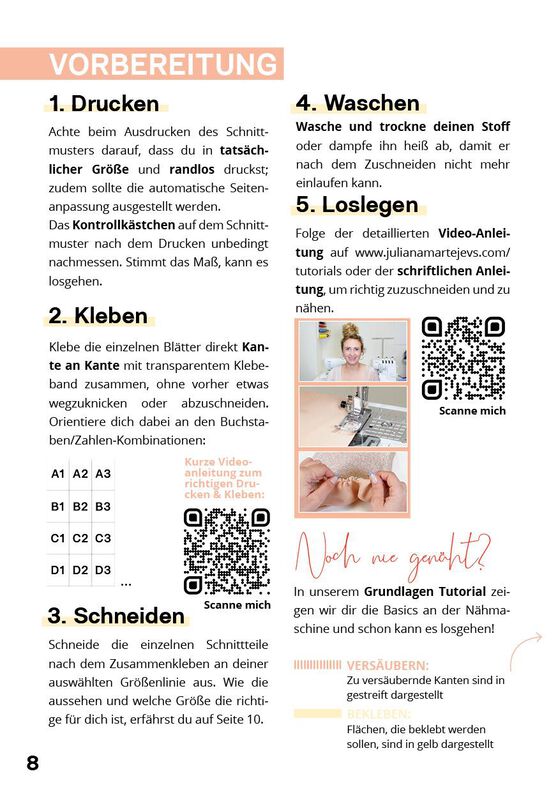 Jersey Midi Kleid Schnittmuster V-Ausschnitt Trompetenärmel image number 7