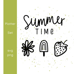 Summertime Erdbeere Eis Blume Plotterdatei | DIY Hunger