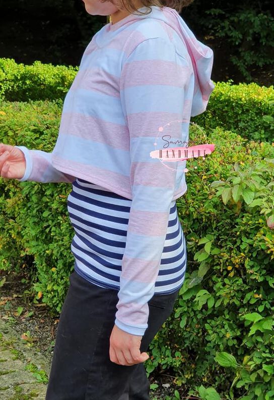 COLD CROP kurz-Hoodie mit Shirt Gr. 98 - 164 image number 2