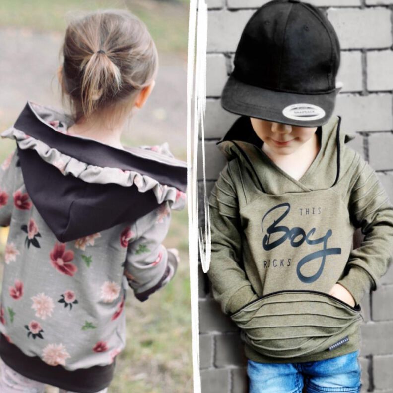 lovely hoodie 50-158 Pullover Sweater Kapuze Pulli image number 1