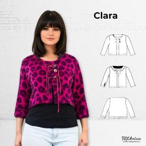Schnittmuster Crop Jacke Clara Gr. 34-54 - einfach 