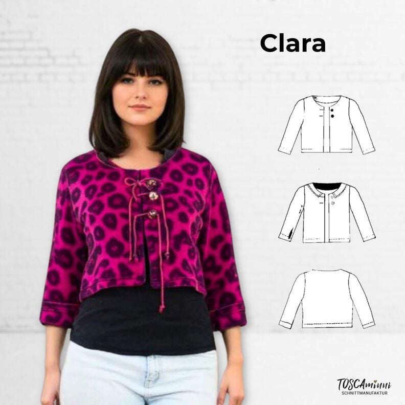 Schnittmuster Crop Jacke Clara Gr. 34-54 - einfach  image number 1