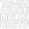 12cm Doodle Buchstaben und Zahlen Stickdatei Alphabet Zahl thumbnail number 1