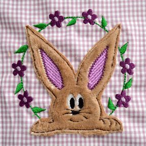 Stickdatei DOODLE Hase Blumen 2er SET 10x10cm