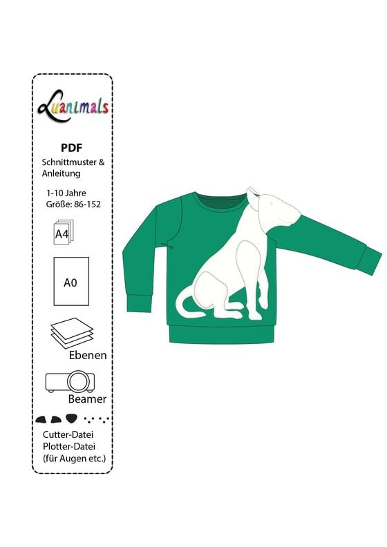 Pullover Kind E-Book Luanimals Bullterrier (86-152cm) image number 3
