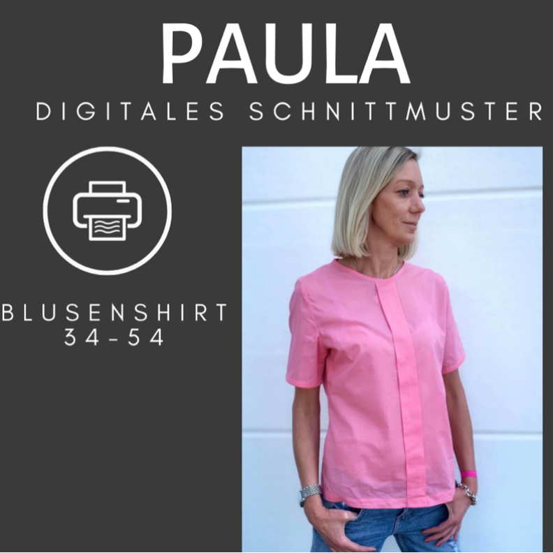 Paula- Schnittmuster & Nähanleitung Damen Bluse 34-54 image number 1