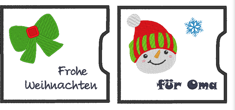 Schokoladen Verpackung Hülle Weihnachten ITH Stickdatei image number 4