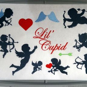 Stickdatei Amor Silhouette Cupid Hochzeit 
