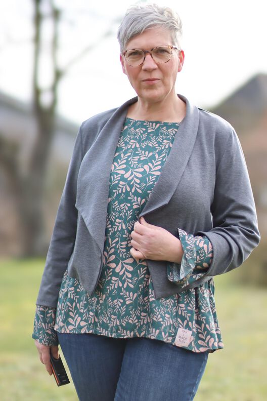 Schnittmuster kurzer Jersey Blazer LILIA (34-58) image number 5