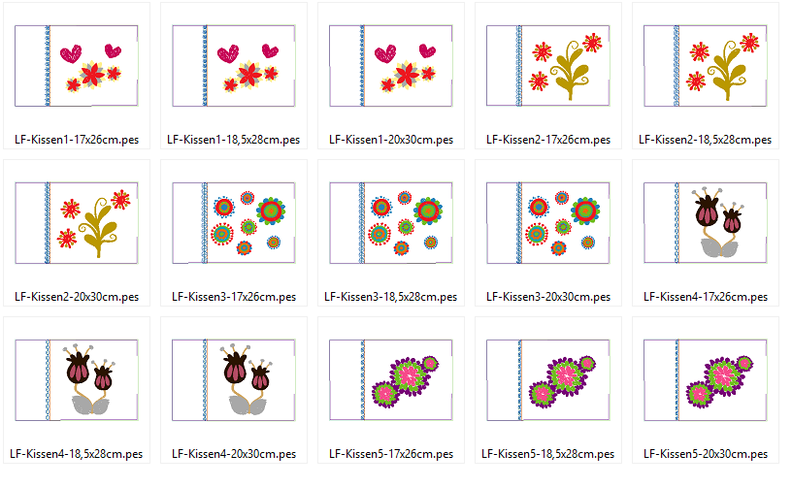 Stickdatei Blumen Kissen Love Flower image number 4
