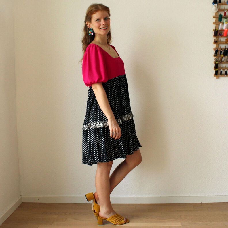 Sommerkleid  oder Top mit Puffärmeln "Natalie"  Gr. 34-54 image number 3