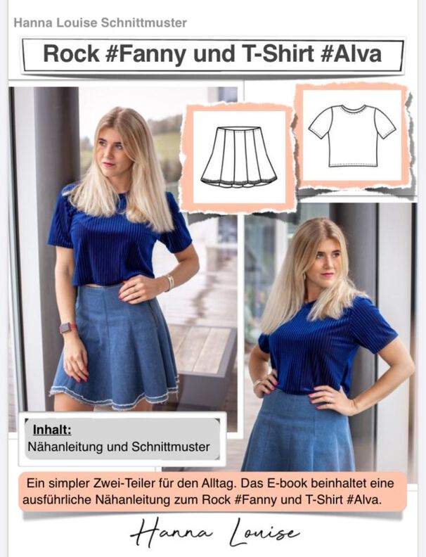 T-Shirt #Alva/ Rock #Fanny Nähanleitung und Schnittmuster  image number 6