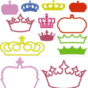 Stickdatei Kronen 2.0 Krone Prinzessin