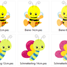 Stickdatei - Biene mit Schmetterling Cute  thumbnail number 5