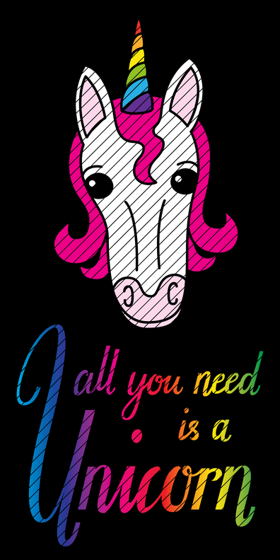 Plotterdatei »All you need is a unicorn« (Set) image number 4