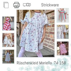 RüschenkleidMariella Strickware  74 - 158 inkl. Beamerdatei 
