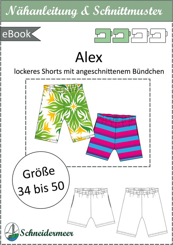 Lockere Damen Shorts „Alex“ mit Gummizug Gr. 34-50, A4+A0 image number 7
