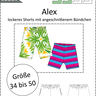 Lockere Damen Shorts „Alex“ mit Gummizug Gr. 34-50, A4+A0 thumbnail number 7