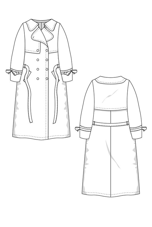 Trenchcoat Schnittmuster Damen XS-XXXL Jacke image number 6