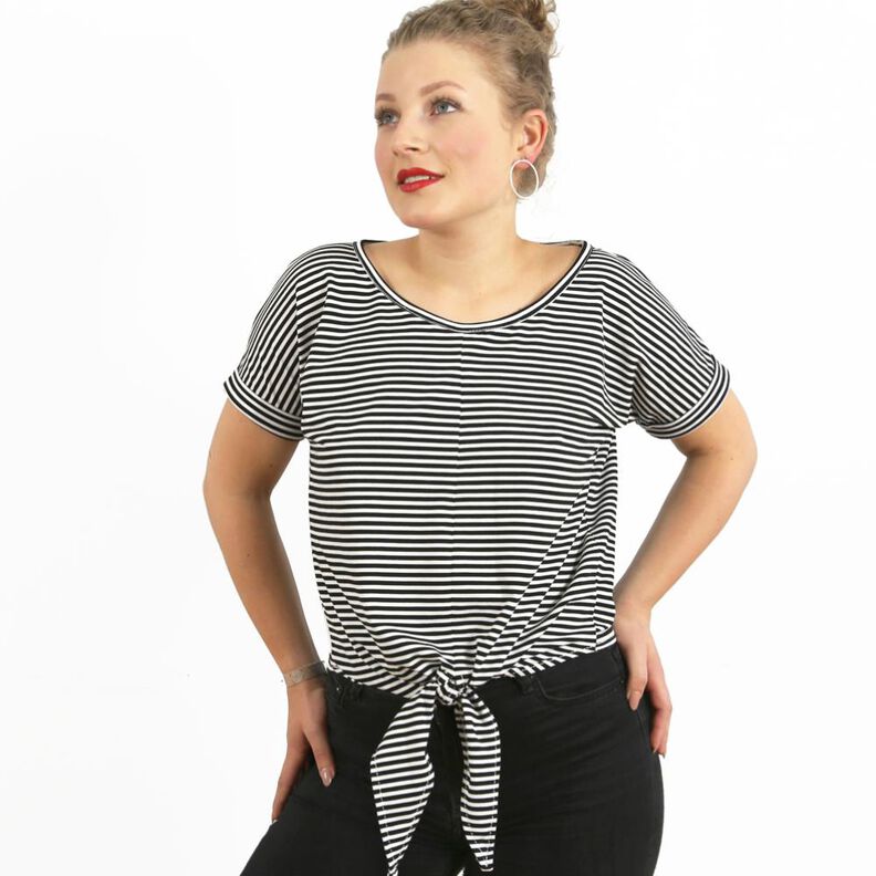 FRAU BILLE - luftiges Knotenshirt mit Ärmelaufschlag XS-L image number 1