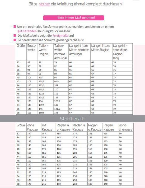 Ebook/Nähanleitung Mix&Match Hoodie Damen Gr. 32 - 58 image number 4