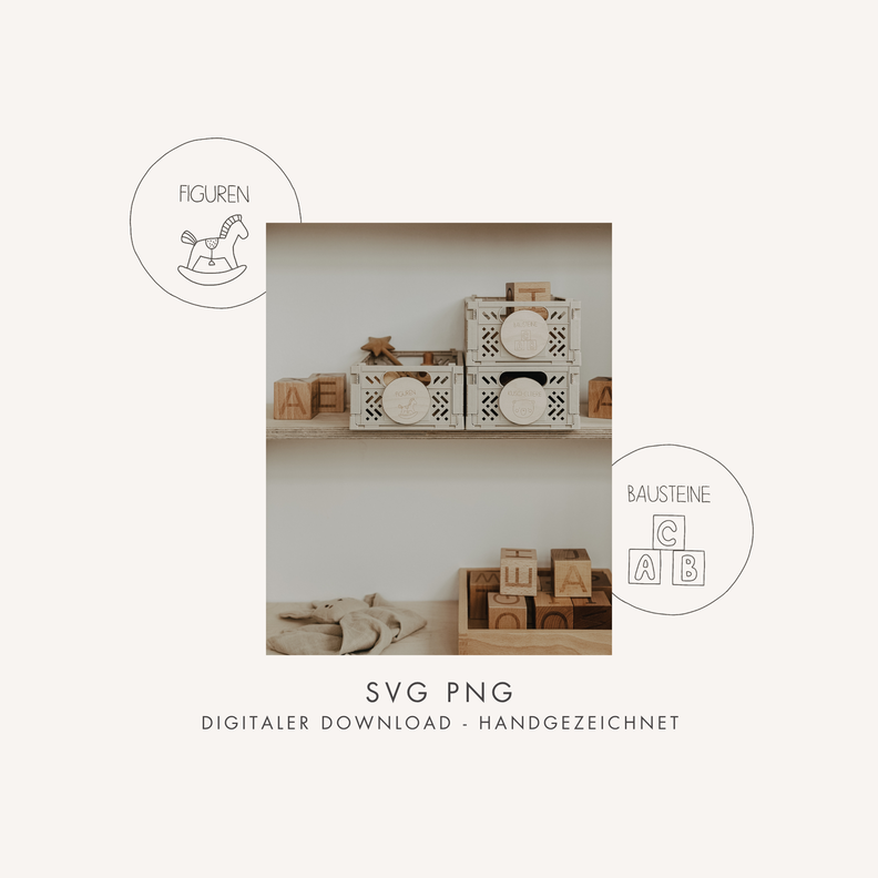 Plotter- und Laserdatei "ORDNUNG SPIELSACHEN" SVG PNG image number 9