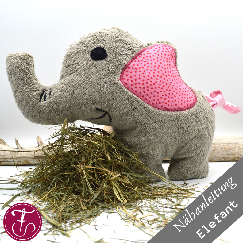 Nähanleitung Elefant Kuscheltier in zwei Größen image number 1