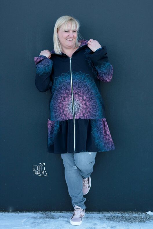 *Ladies Sweater Jacket* Volantjacke, Collegejacke image number 2