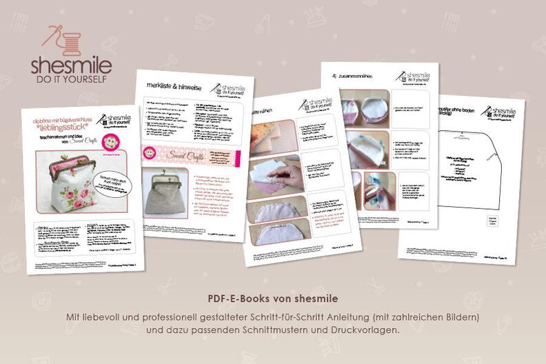 Clipbörse mit Bügelverschluss "Lieblingsstück" (Nähanleitung & Schnittmuster) image number 2