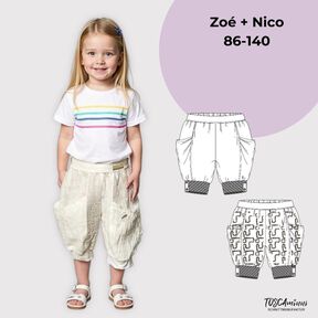 Schnittmuster Kinderhose Zoe+Nico Gr. 86-140 unisex