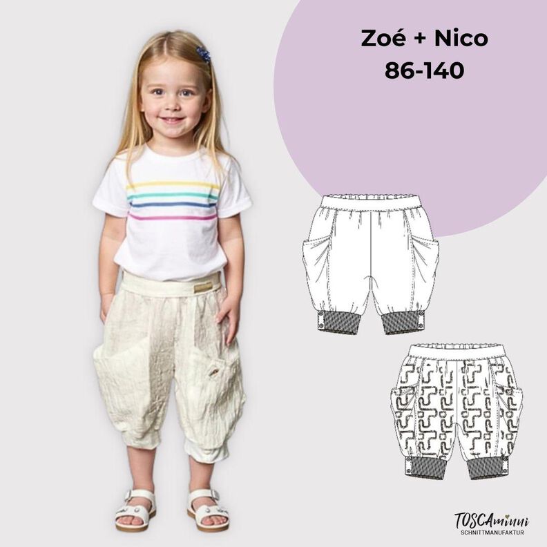 Schnittmuster Kinderhose Zoe+Nico Gr. 86-140 unisex image number 1