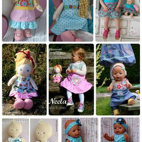 Puppenkleid Kinder Schnittmuster Gr. 30-48 - Puppen NEELA #7