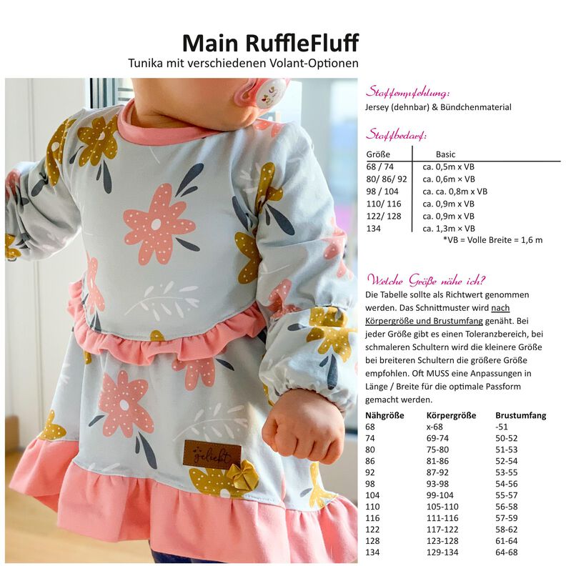 Main RuffleFluff - Kindertunika - 68-134 image number 2