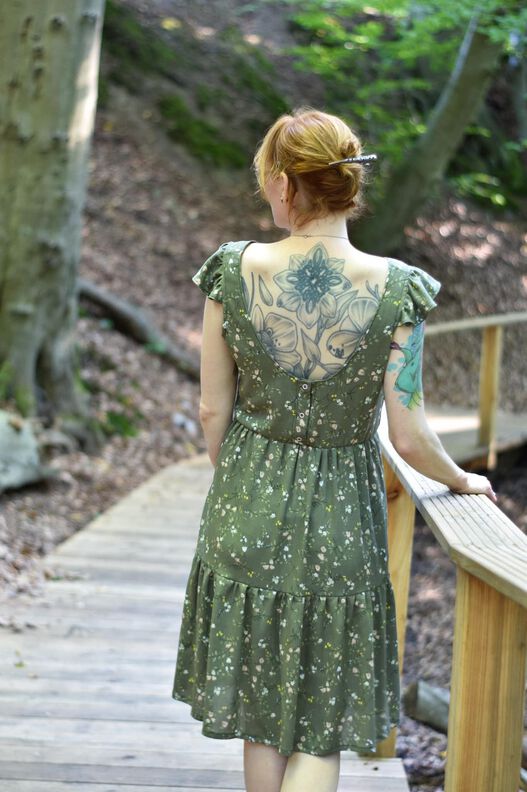*Ladies Partydress Webware* Stufenkleid Gr. 32 bis 56 Boho image number 4