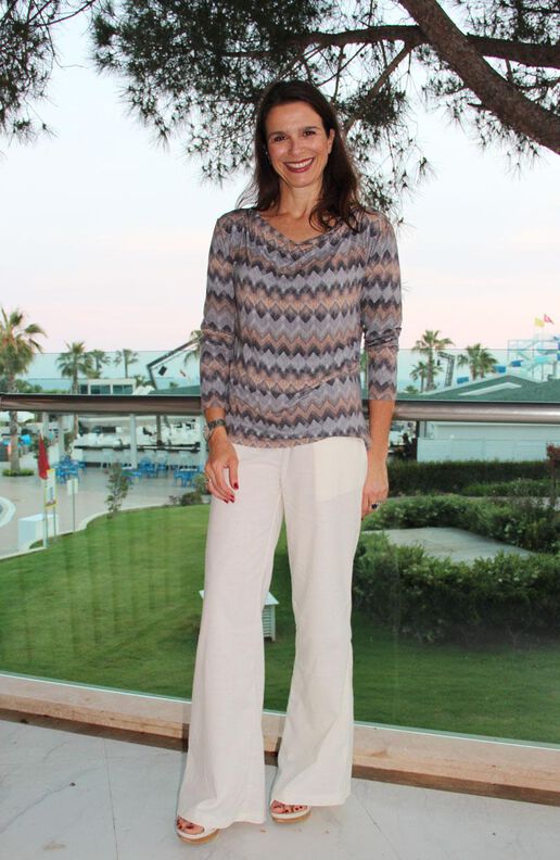 Hose mit Boot Cut "MALIA" Schnittmsuter Gr. 158–46 image number 8