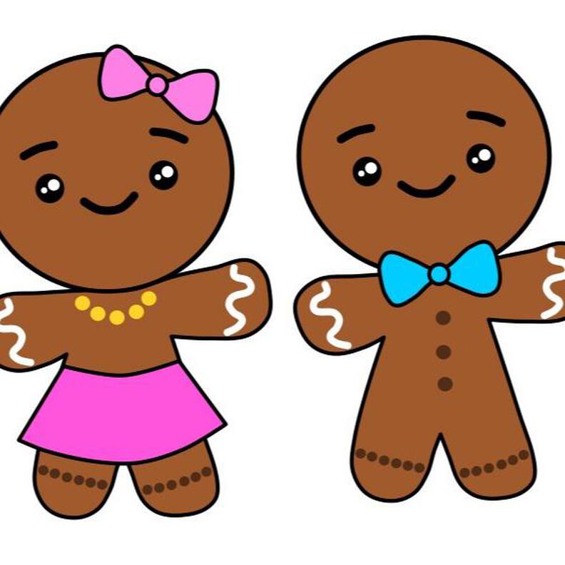 Mr & Mrs Lebkuchen Applikationsvorlage PDF image number 1