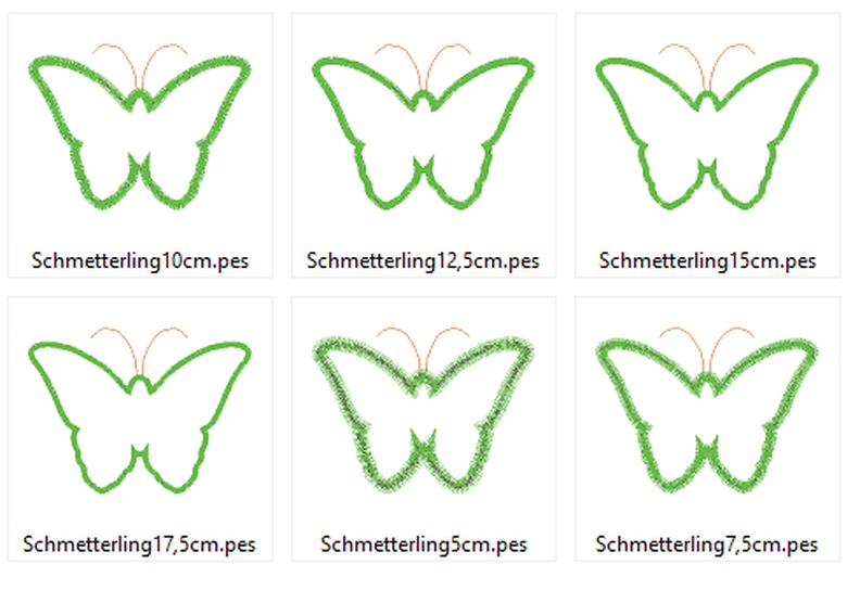einfacher Schmetterling Stickdatei  image number 4