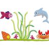 Stickdatei Unterwasserwelt SET 10x10cm Rahmen thumbnail number 1