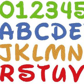 Buchstaben Zahlen in 3cm 4cm und 5cm Stickdatei