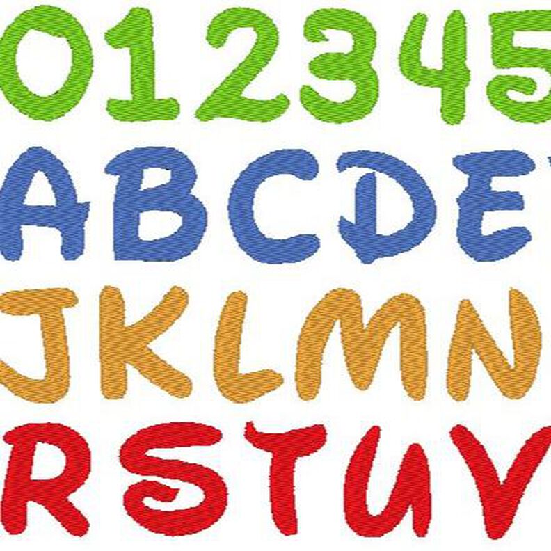 Buchstaben Zahlen in 3cm 4cm und 5cm Stickdatei image number 1