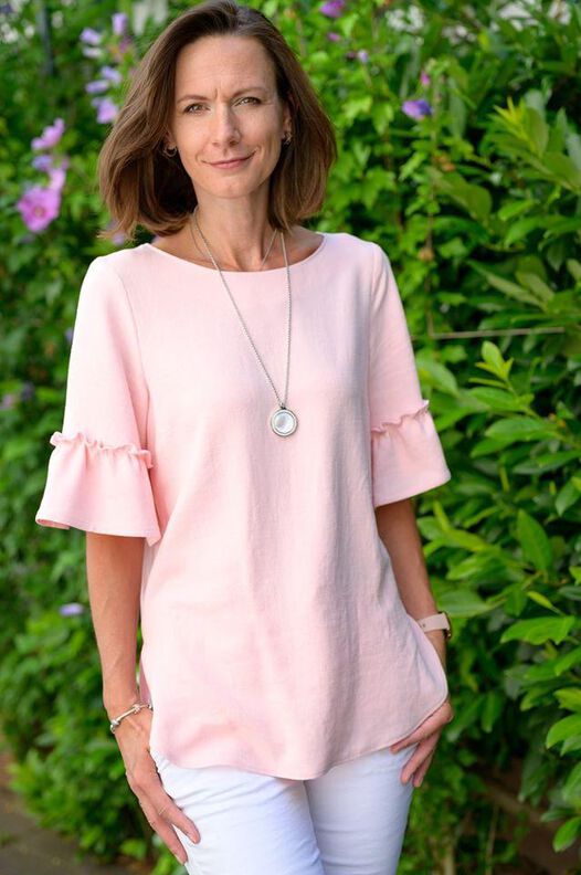 Bluse mit Rüsche (34-58) AREIA Damen Schnittmuster image number 6