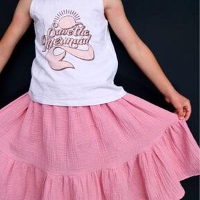 "Carla-Skirt Girls" Musselin-Rock / Schnittmuster