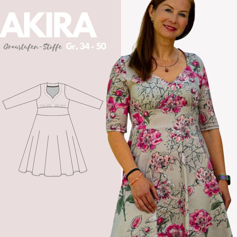 PDF-Schnittmuster: Kleid Akira, Gr. 34- 50 image number 1